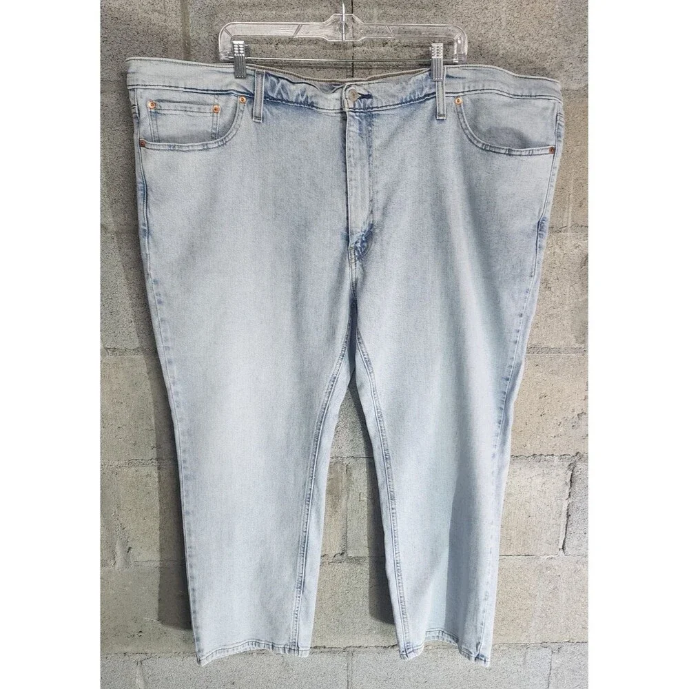 Levi's 541 Straight Leg Light Wash Men's Blue Jeans Size 50x29